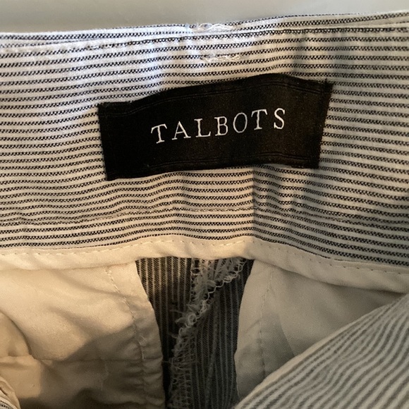 So Cute! Talbots Petite Newport Pant Size 4P. Grey & White Pin Stripe. Preowned - Picture 5 of 8